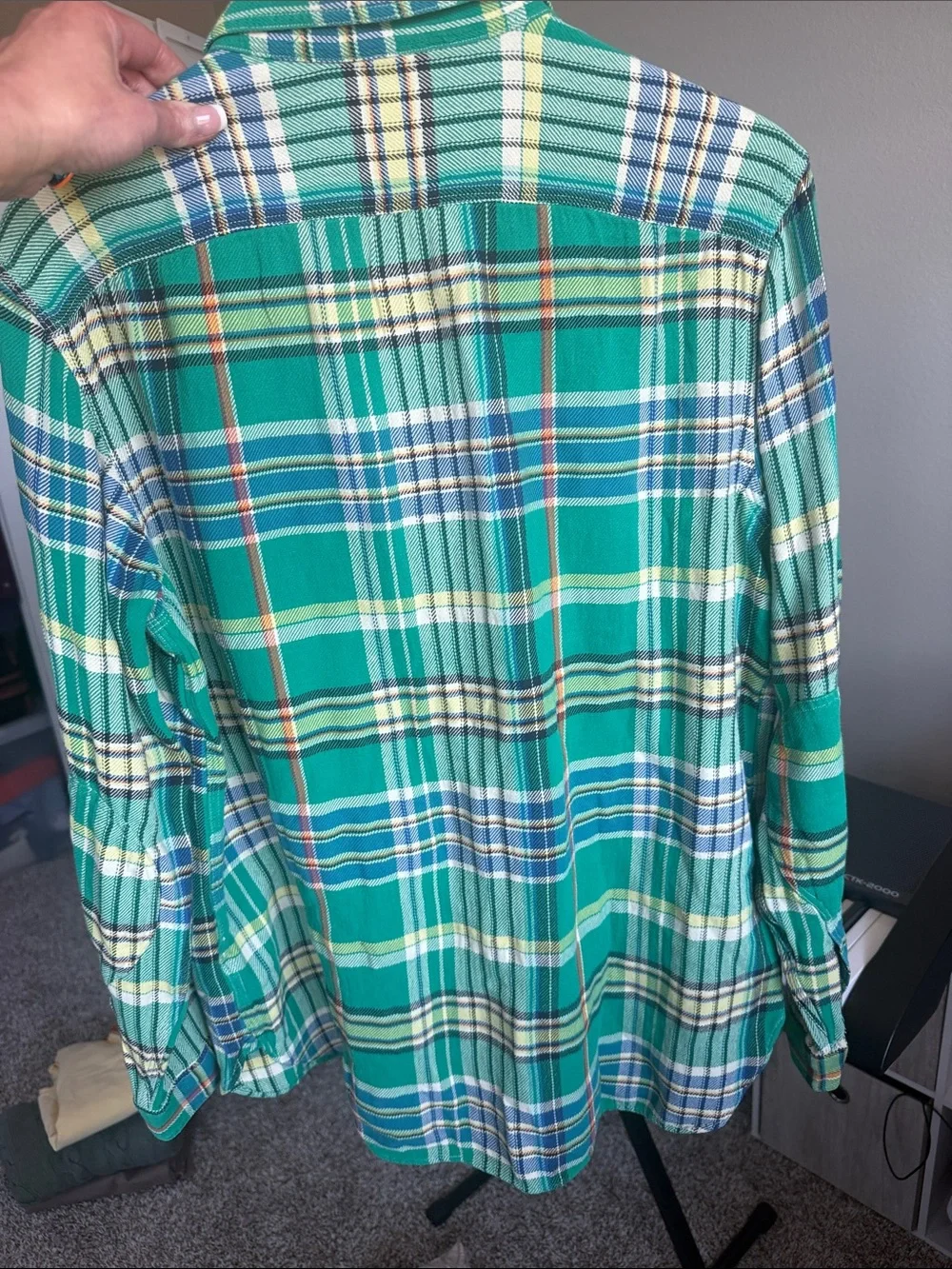 Polo by Ralph Lauren Teal Green Plaid Button-Down Shirt